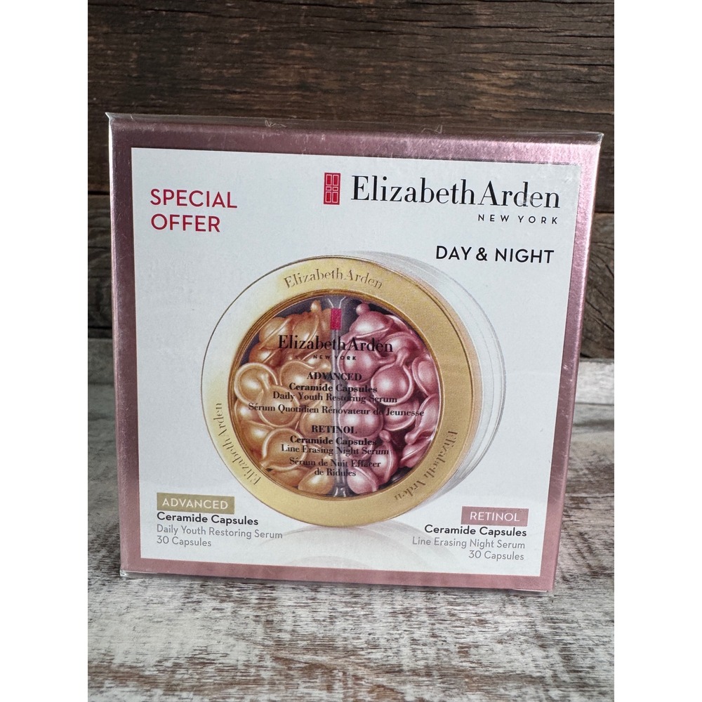 Elizabeth Arden Day & Night Ceramide Capsules | 60 Count Routine Set | MSRP $86